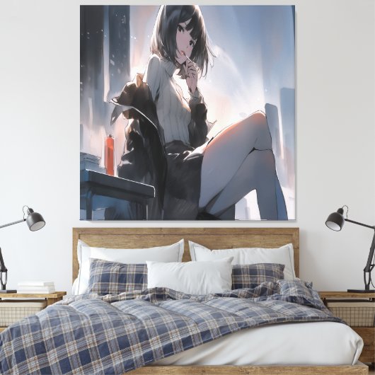 Anime Art. Canvas Afdruk (Insitu (Slaapkamer))
