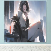 Anime Art. Canvas Afdruk (Insitu (Houten vloer))