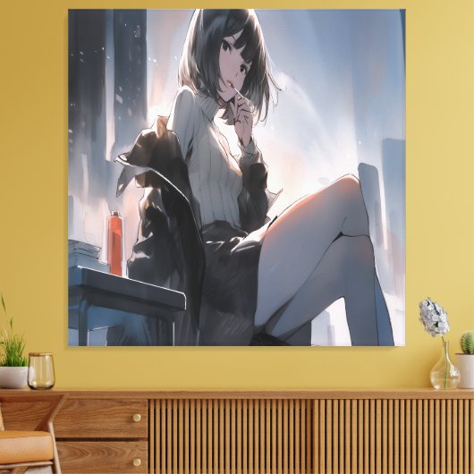 Anime Art. Canvas Afdruk (Insitu (Woonkamer))