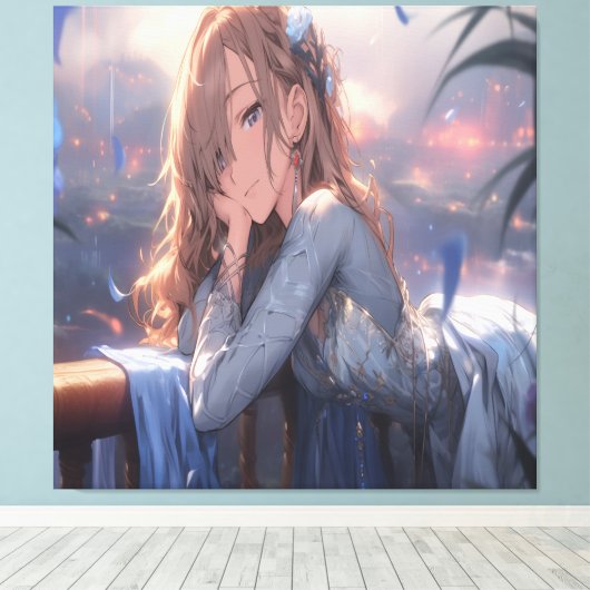 Anime Art. Canvas Afdruk (Insitu (Houten vloer))