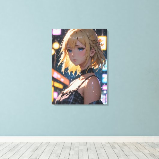 Anime art. canvas afdruk (Insitu (Houten vloer))