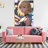 Anime art. canvas afdruk (Insitu (Woonkamer))