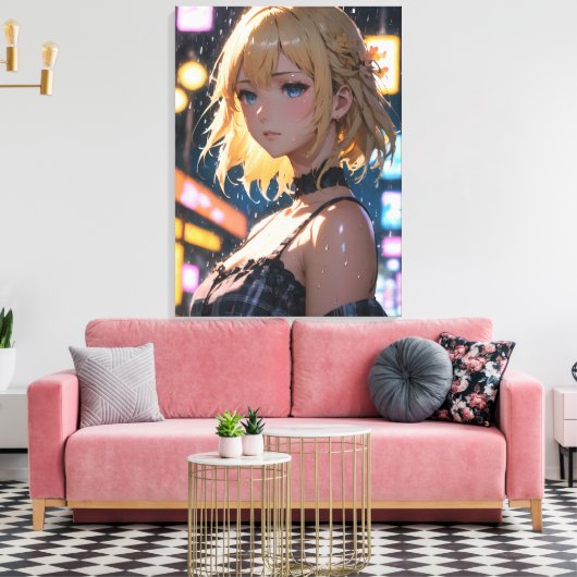 Anime art. canvas afdruk (Insitu (Woonkamer))