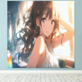 Anime Art. Canvas Afdruk (Insitu (Houten vloer))