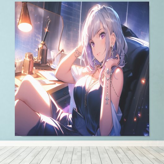 Anime Art. Canvas Afdruk (Insitu (Houten vloer))
