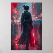 Anime Art Poster met het androgyne Vrouw Samu (Voorkant)