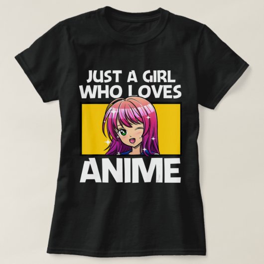 Anime Art voor vrouwen Teen Girls Anime Merch Girl T-shirt (Design voorkant)