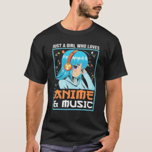 Anime Art voor vrouwen Teen Girls Anime Merch Musi T-shirt