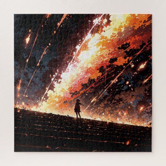 Anime art with vibrant sky legpuzzel (Verticaal)