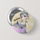 "Anime Artist"-Button Ronde Button 5,7 Cm (Voorkant /achterkant)
