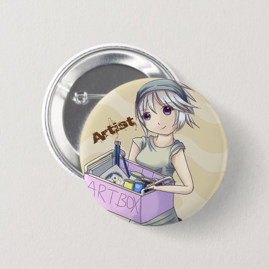 "Anime Artist"-Button Ronde Button 5,7 Cm (Voorkant /achterkant)