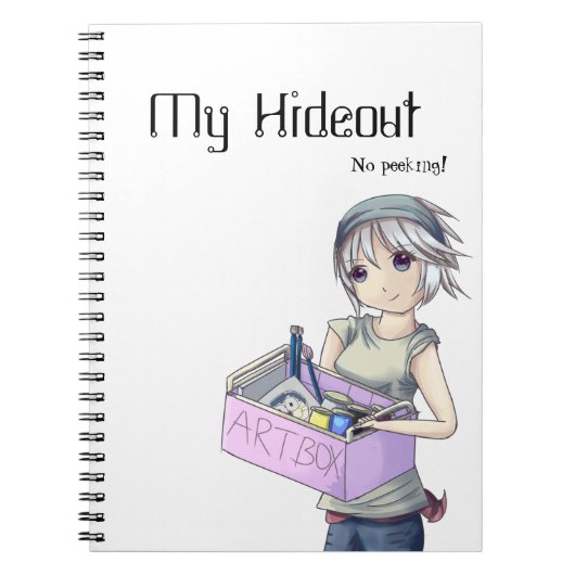 "Anime Artist Girl"-laptop Notitieboek (Voorkant)