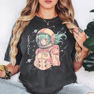 Anime Astronaut Meisje Ruimte Ontdekkingsreiziger T-shirt