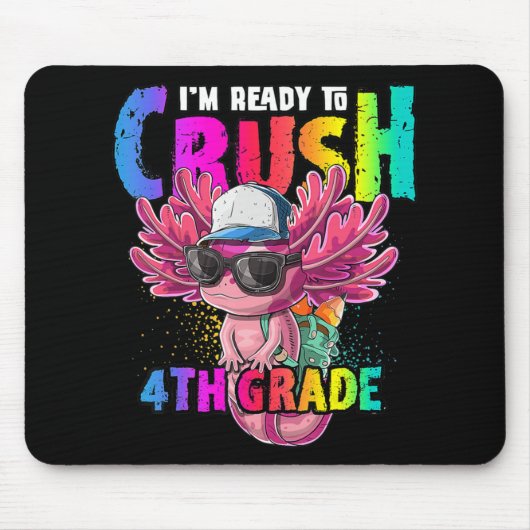 Anime Axolotl Waifu die van Anime Ramen en Sketc h Muismat (Voorkant)