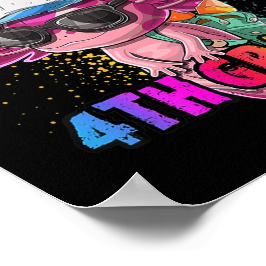 Anime Axolotl Waifu die van Anime Ramen en Sketc h Poster (Hoek)