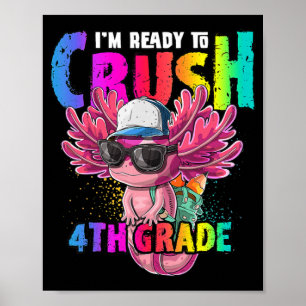 Anime Axolotl Waifu die van Anime Ramen en Sketc h Poster