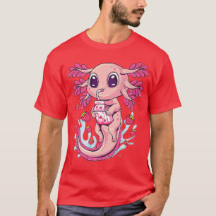 Anime Axolotl Waifu die van Anime Ramen en Sketc h T-shirt