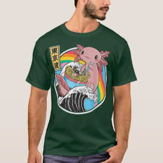 Anime Axolotl Waifu die van Anime Ramen en Sketc h T-shirt