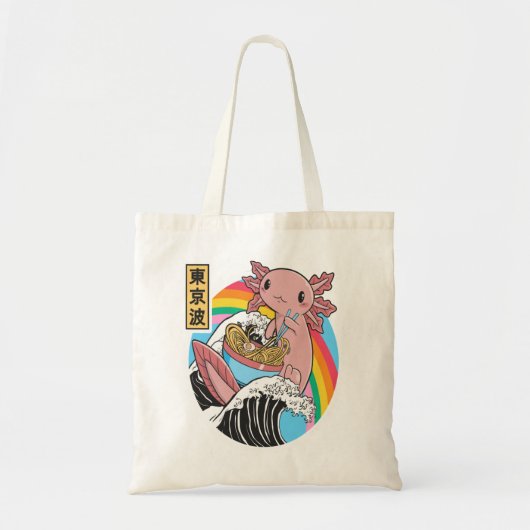 Anime Axolotl Waifu die van Anime Ramen en Sketc h Tote Bag (Voorkant)