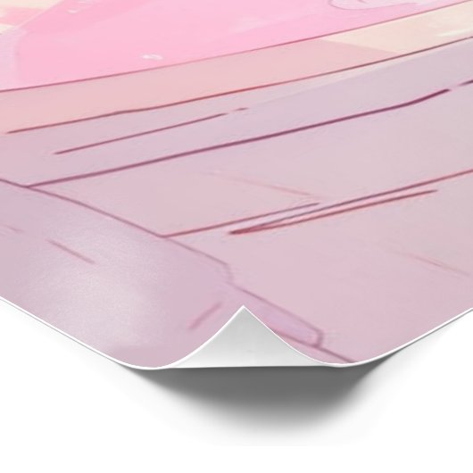 Anime Badkamer Esthetische Art Print Perfect Poster (Hoek)