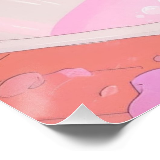 Anime Badkamer Esthetische Art Print Perfect Poster (Hoek)