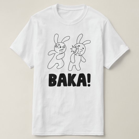 Anime Baka Rabbit Slap Japans T-shirt (Design voorkant)