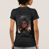 Anime Battle Angel Alita's kunstwerk. T-shirt (Achterkant)