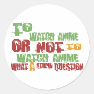Anime bekijken ronde sticker