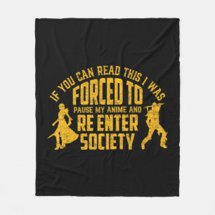Anime bekijken voor mannen Kawaii kletst Japans Fleece Deken