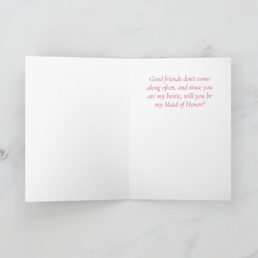 Anime Big Eyed Bridesmaid Invitation (Binnen)