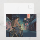 Anime Bike Feestdagenkaart (Voorkant / Achterkant)