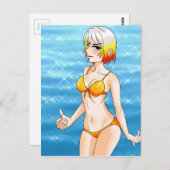 Anime Bikini Girl Briefkaart (Voorkant / Achterkant)