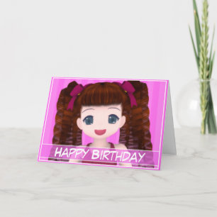 Anime Birthday Card Kaart