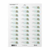 Anime Birthday Party Invitation Return Address Etiket (Full Sheet)