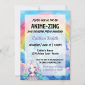 Anime Birthday Rainbow Anime-zing Uitnodiging (Voorkant)