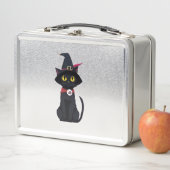 Anime Black Cat met een Witchs Pet (Pompoen) (In situ)