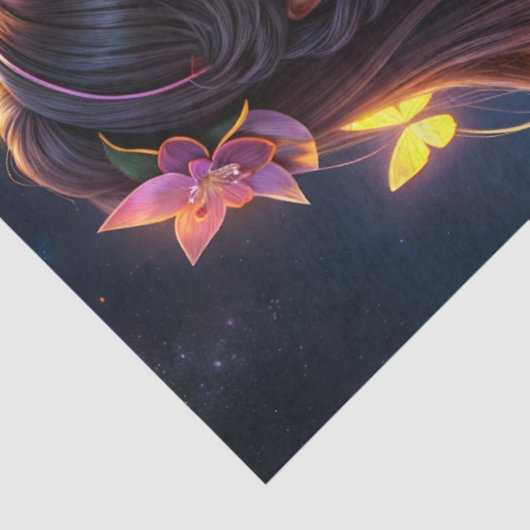 Anime Black Girl Vrienden Tissuepapier (Detail)