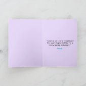 Anime Blauw & Paarse Gamer Gepersonaliseerde Verja Kaart (Binnen)