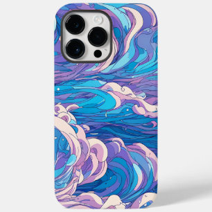 Anime blauwe golven, Esthetisch van blauwe golven Case-Mate iPhone 14 Pro Max Hoesje