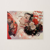 Anime Bloemenmeisje 03 Legpuzzel (Horizontaal)