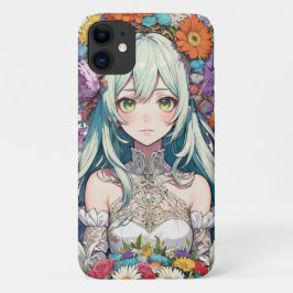 Anime bloemenmeisje Case-Mate iPhone case