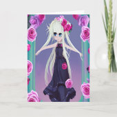 Anime Blond Bridesmaid Invitation (Voorkant)