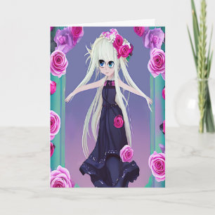 Anime Blond Bridesmaid Invitation