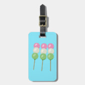 Anime Blue Pastel Dango Bagagelabel (Voorkant verticaal)