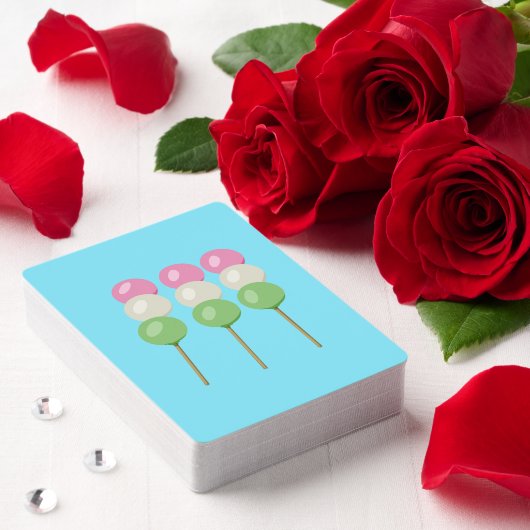 Anime Blue Pastel Dango Classic speelkaarten (Insitu (Valentijn))