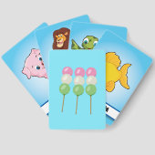 Anime Blue Pastel Dango Classic speelkaarten (Achterkant)