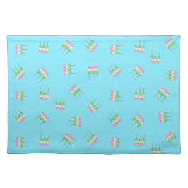 Anime Blue Pastel Dango Cloth Placemat