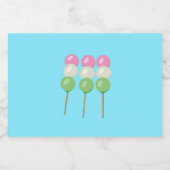 Anime Blue Pastel Dango Food Beverage Label Set Voedselcontainer Etiket (Enkel label)