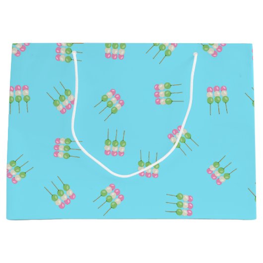 Anime Blue Pastel Dango Gift Bag Groot Cadeauzakje (Voorkant)