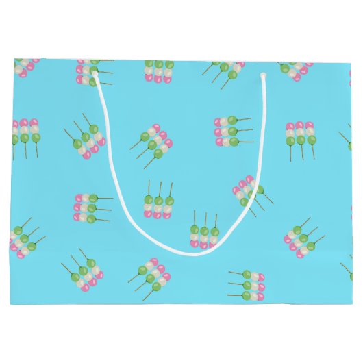 Anime Blue Pastel Dango Gift Bag Groot Cadeauzakje (Achterkant)